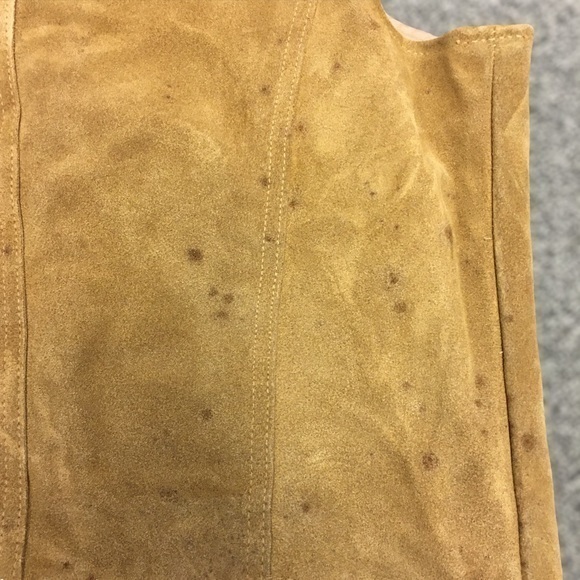 LEVI'S Vintage Suede Leather Tan Vest Orange Tap L - Picture 14 of 16